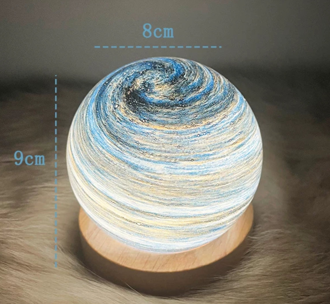 Starry Sky LED Glass Night Lamp with Elegant Packaging for Special Occasions.