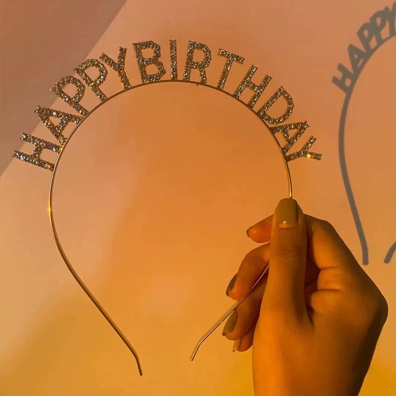 Happy Birthday Diamond Alphabet Headband