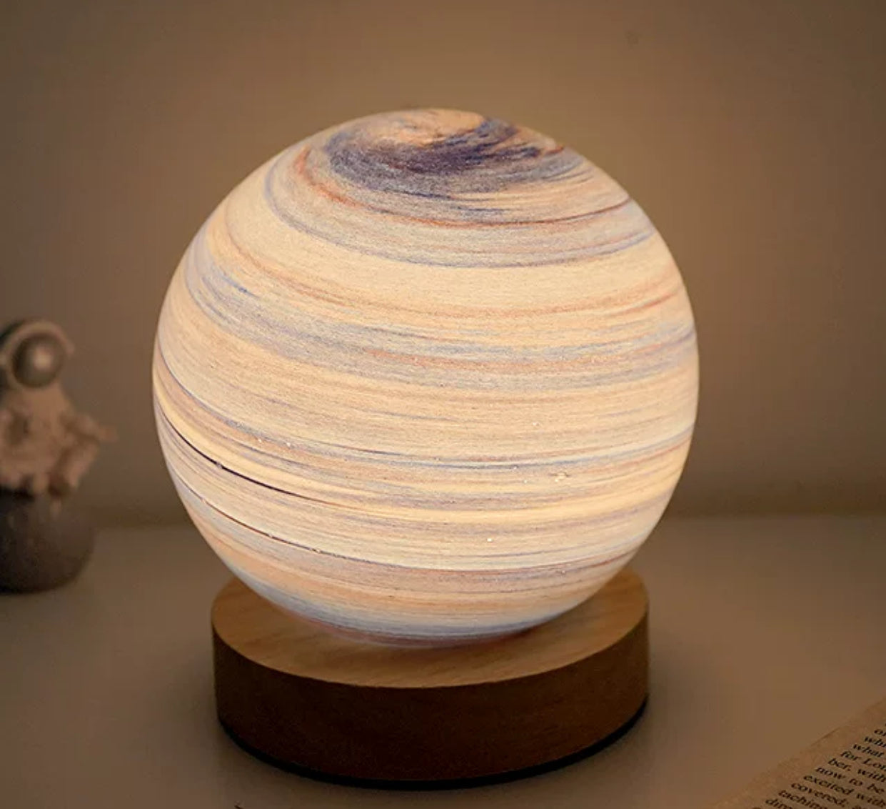 Starry Sky Glass LED Night Lamp - Enchanting Bedside Decor with Gift Packaging