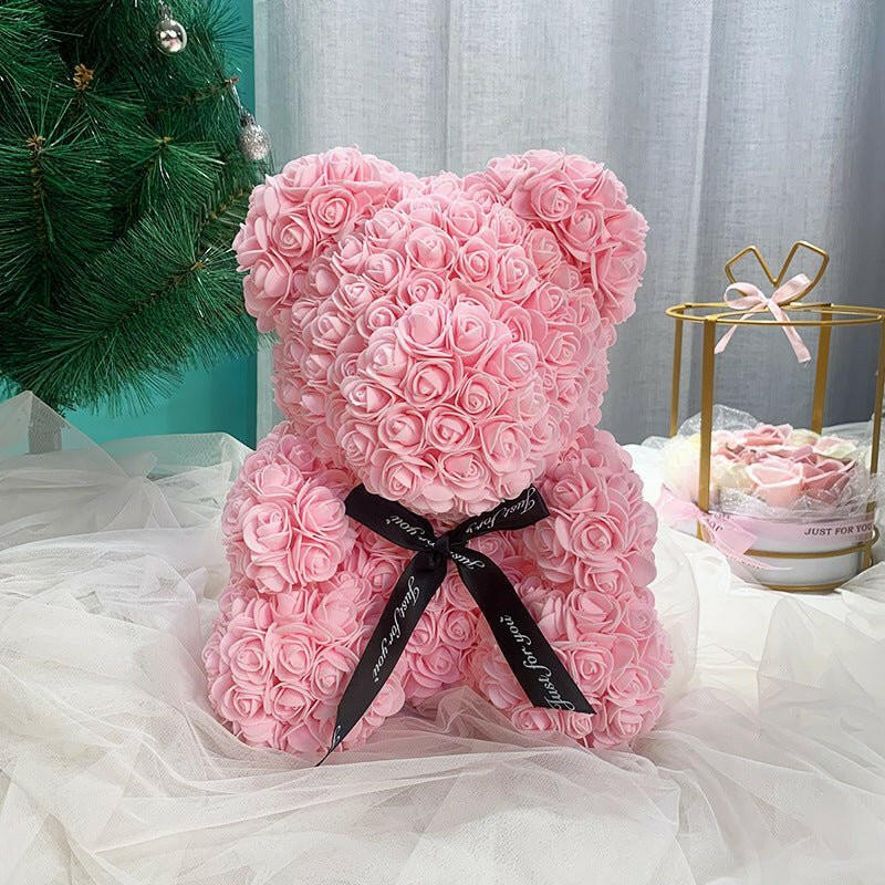 520 Eternal Flower Rose Bear Delight Box.