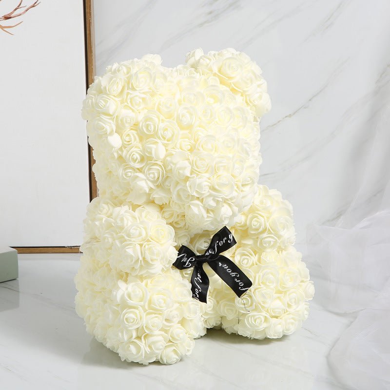 520 Eternal Flower Rose Bear Delight Box - Bewell Home