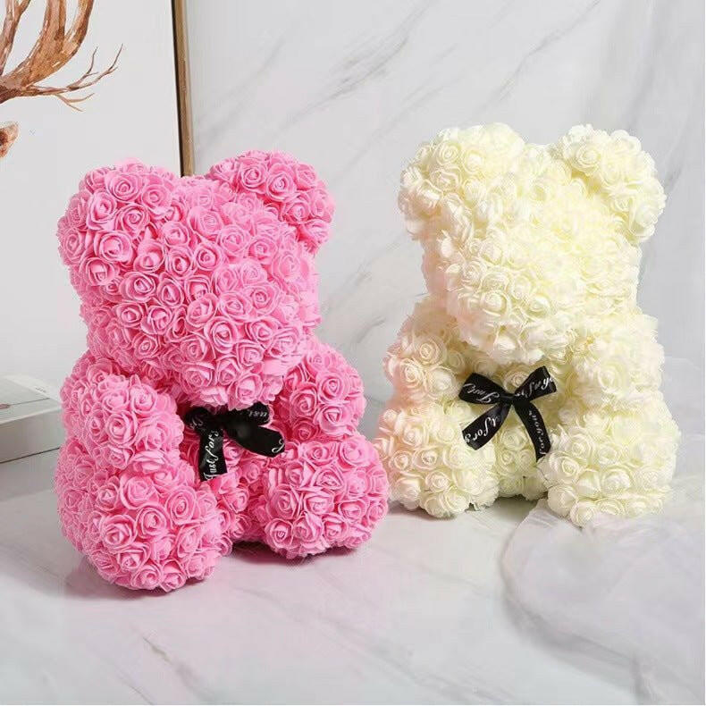 520 Eternal Flower Rose Bear Delight Box.