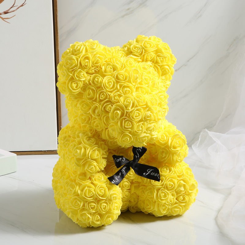 520 Eternal Flower Rose Bear Delight Box - Bewell Home