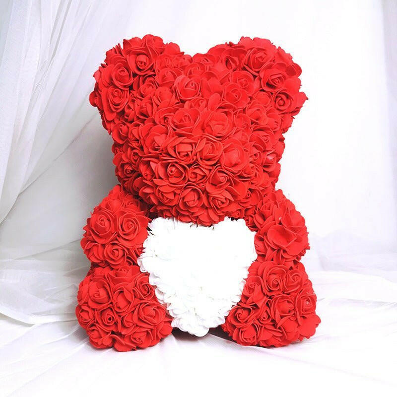 520 Eternal Flower Rose Bear Delight Box - Bewell Home