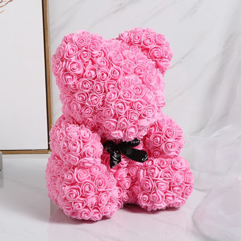 520 Eternal Flower Rose Bear Delight Box - Bewell Home