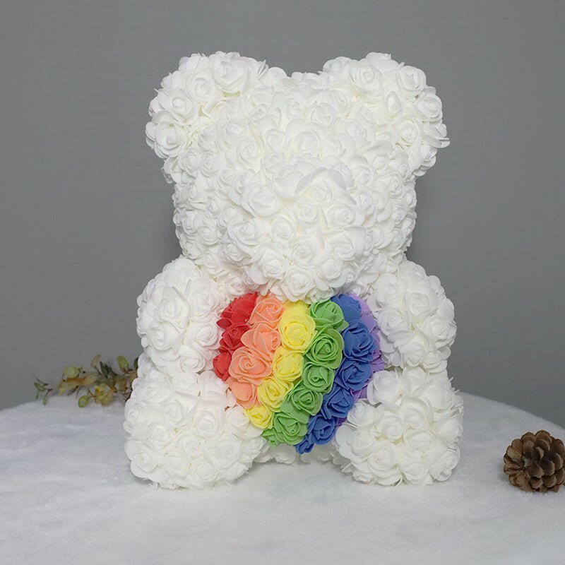 520 Eternal Flower Rose Bear Delight Box - Bewell Home