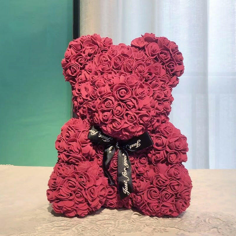 520 Eternal Flower Rose Bear Delight Box.