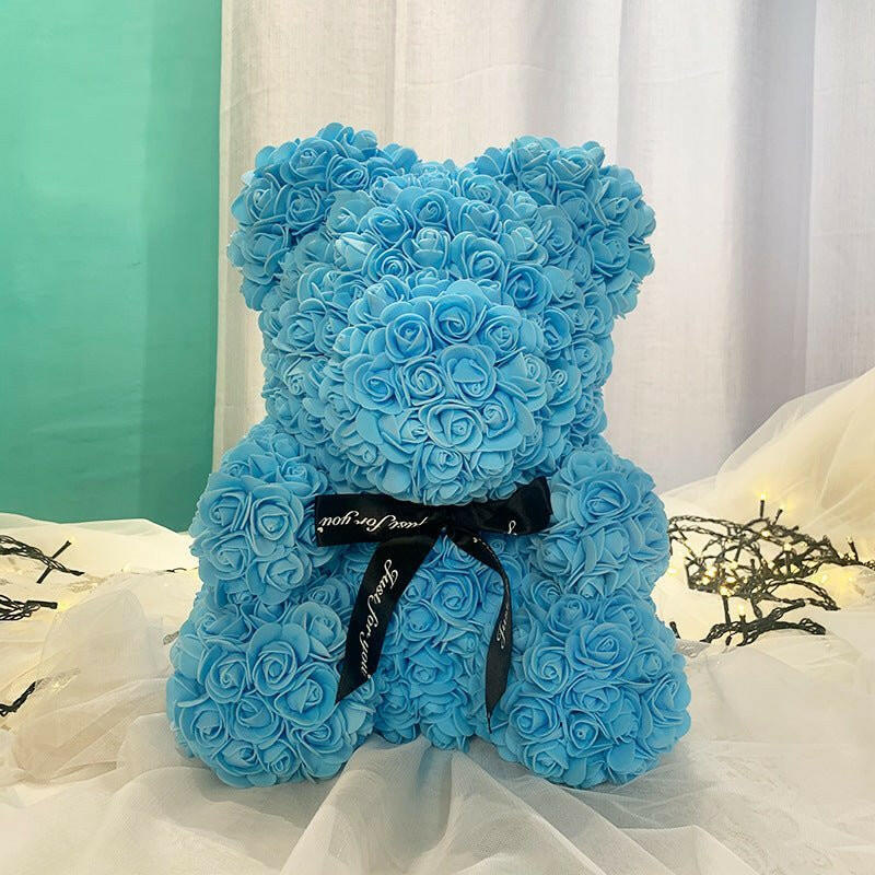 520 Eternal Flower Rose Bear Delight Box.