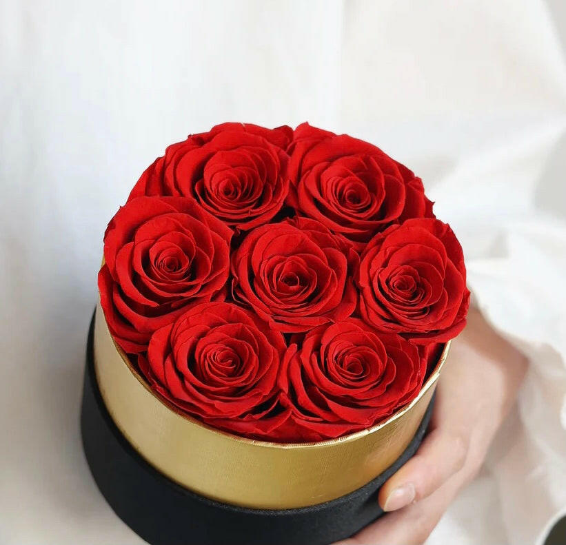 Eternal Flower Bucket Rose Bouquet Gift Box.