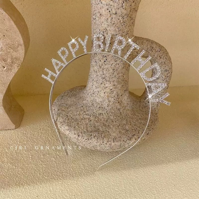 Happy Birthday Diamond Alphabet Headband