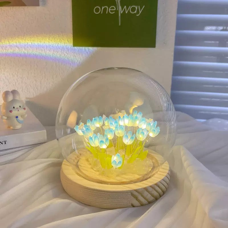 Enchanting Tulip Night Light - Decorative Atmosphere Lamp for Girls' Christmas Gifts.