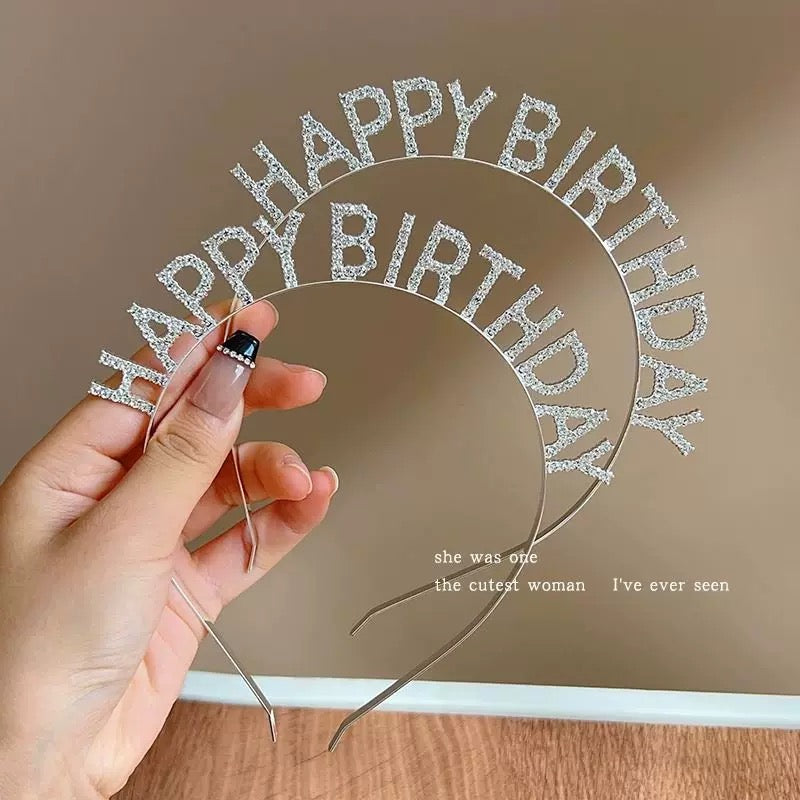 Happy Birthday Diamond Alphabet Headband