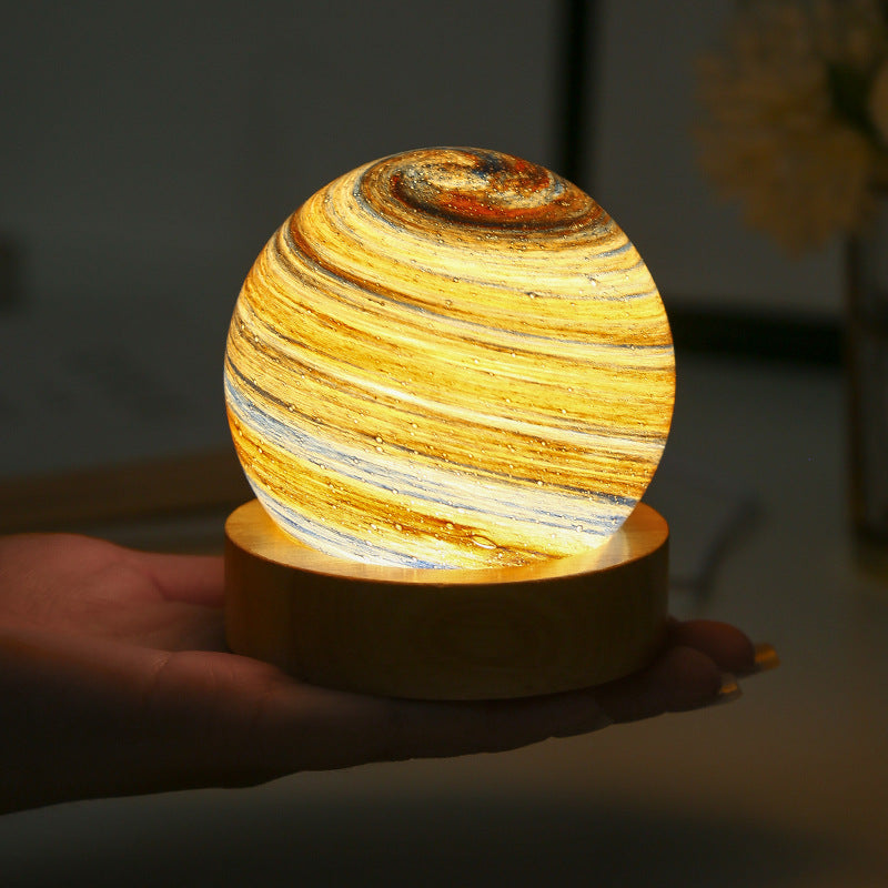 Starry Sky LED Glass Night Lamp with Elegant Packaging for Special Occasions.