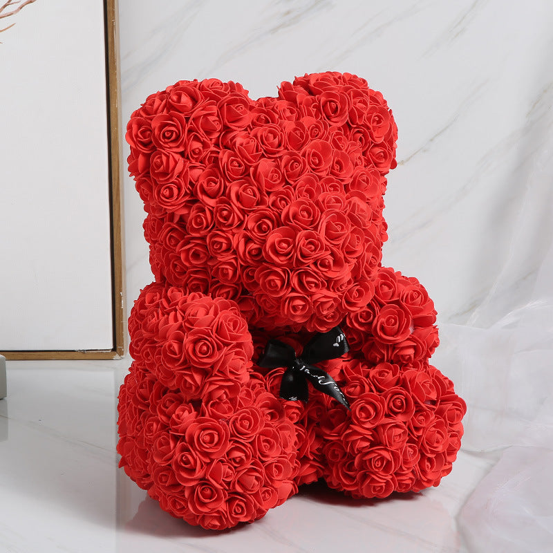 520 Eternal Flower Rose Bear Delight Box