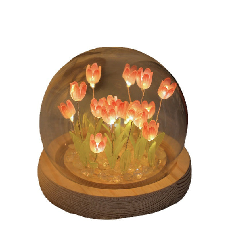 Enchanting Tulip Night Light - Decorative Atmosphere Lamp for Girls' Christmas Gifts.