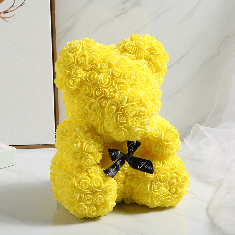 520 Eternal Flower Rose Bear Delight Box