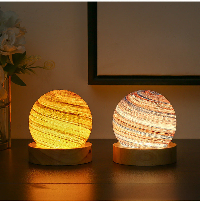 Starry Sky LED Glass Night Lamp with Elegant Packaging for Special Occasions.