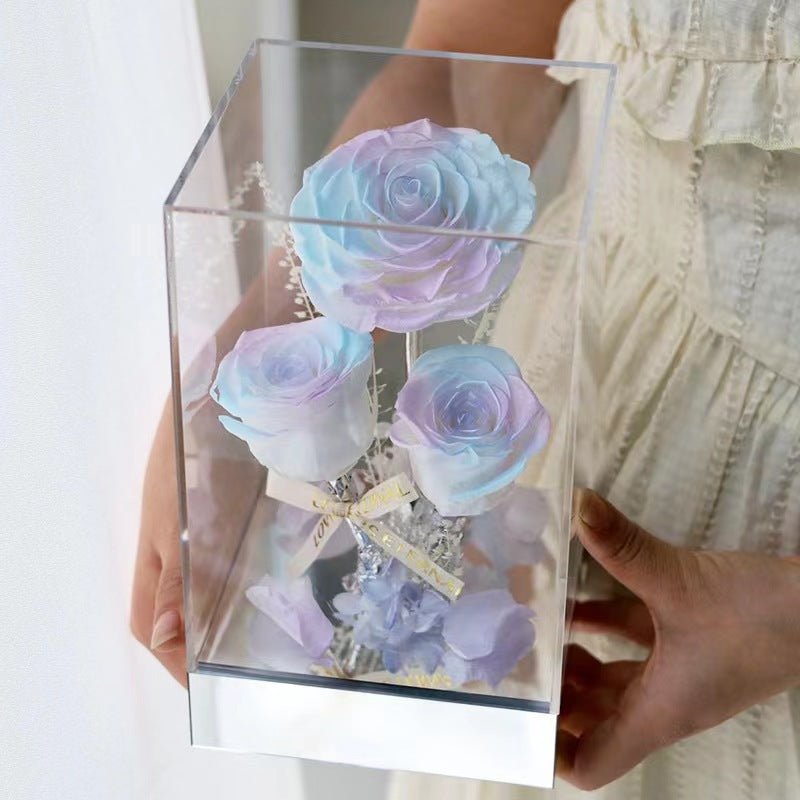 Eternal Dried Floral Rose Gift Box - Bewell Home