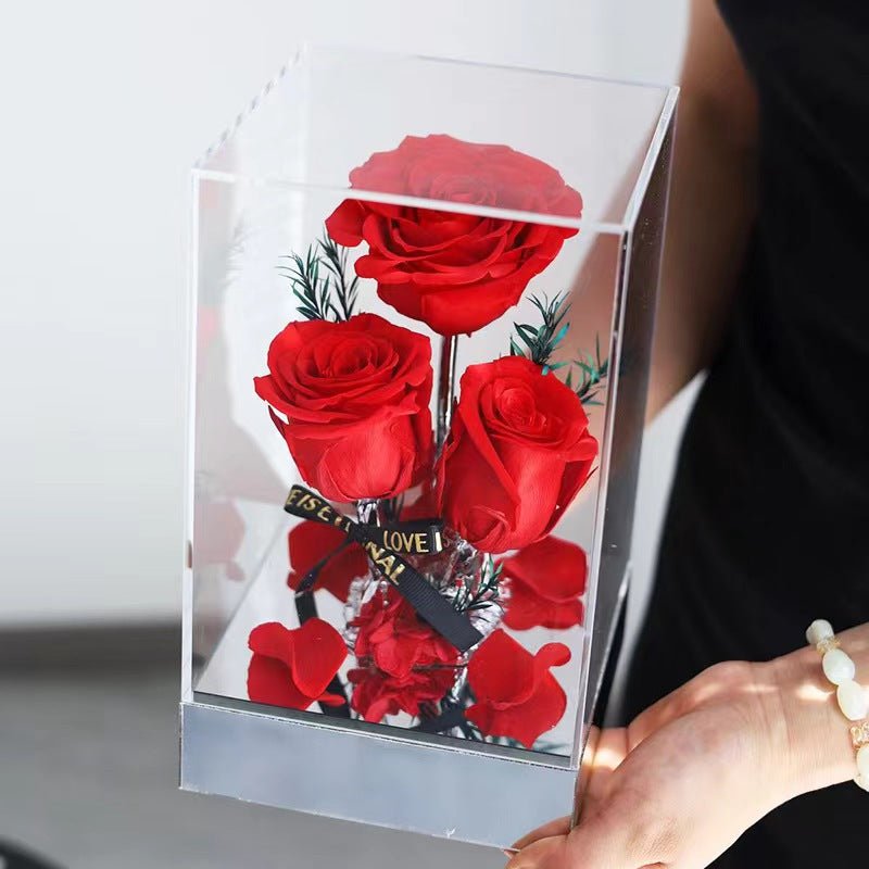 Eternal Dried Floral Rose Gift Box - Bewell Home