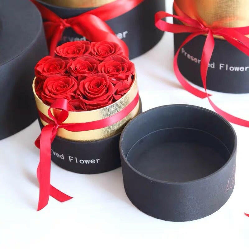 Eternal Flower Bucket Rose Bouquet Gift Box.