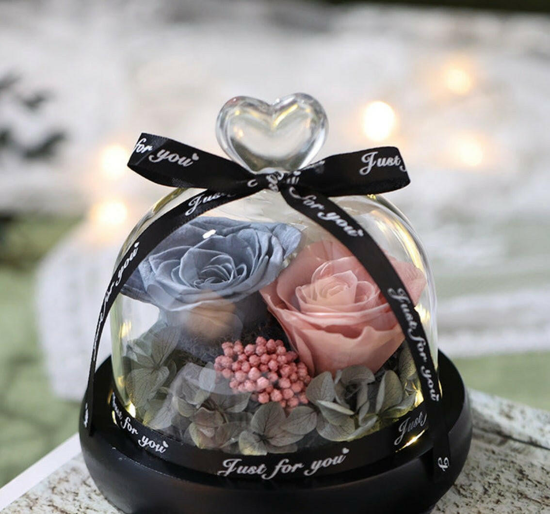 Eternal Flower Glass Cover Gift Box.