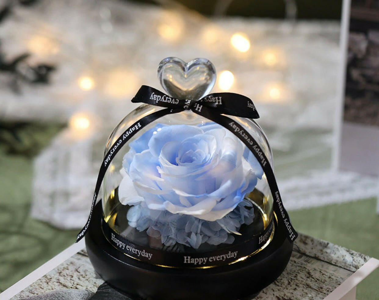 Eternal Flower Glass Cover Gift Box.