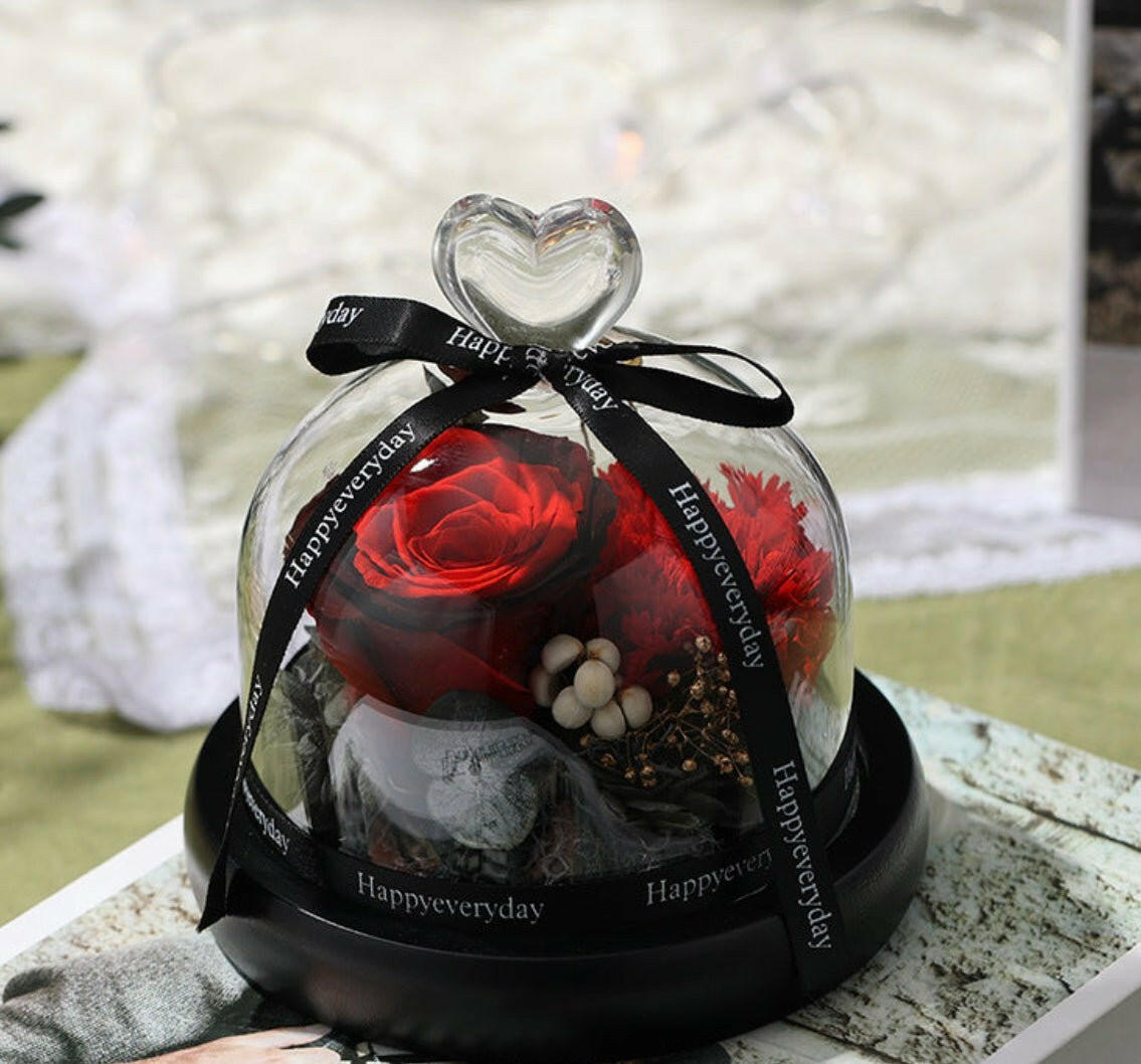 Eternal Flower Glass Cover Gift Box.