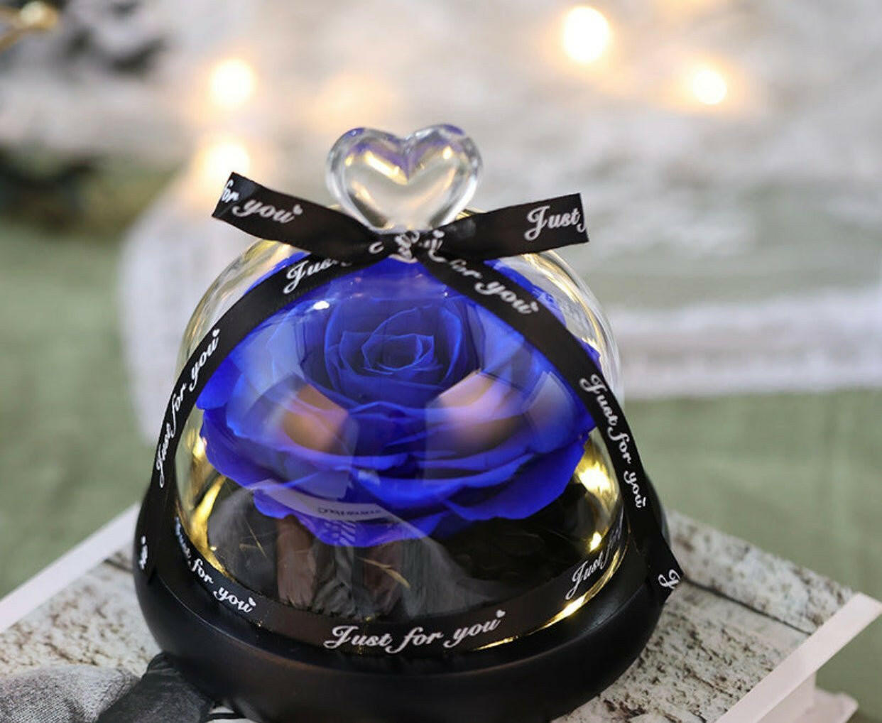 Eternal Flower Glass Cover Gift Box.