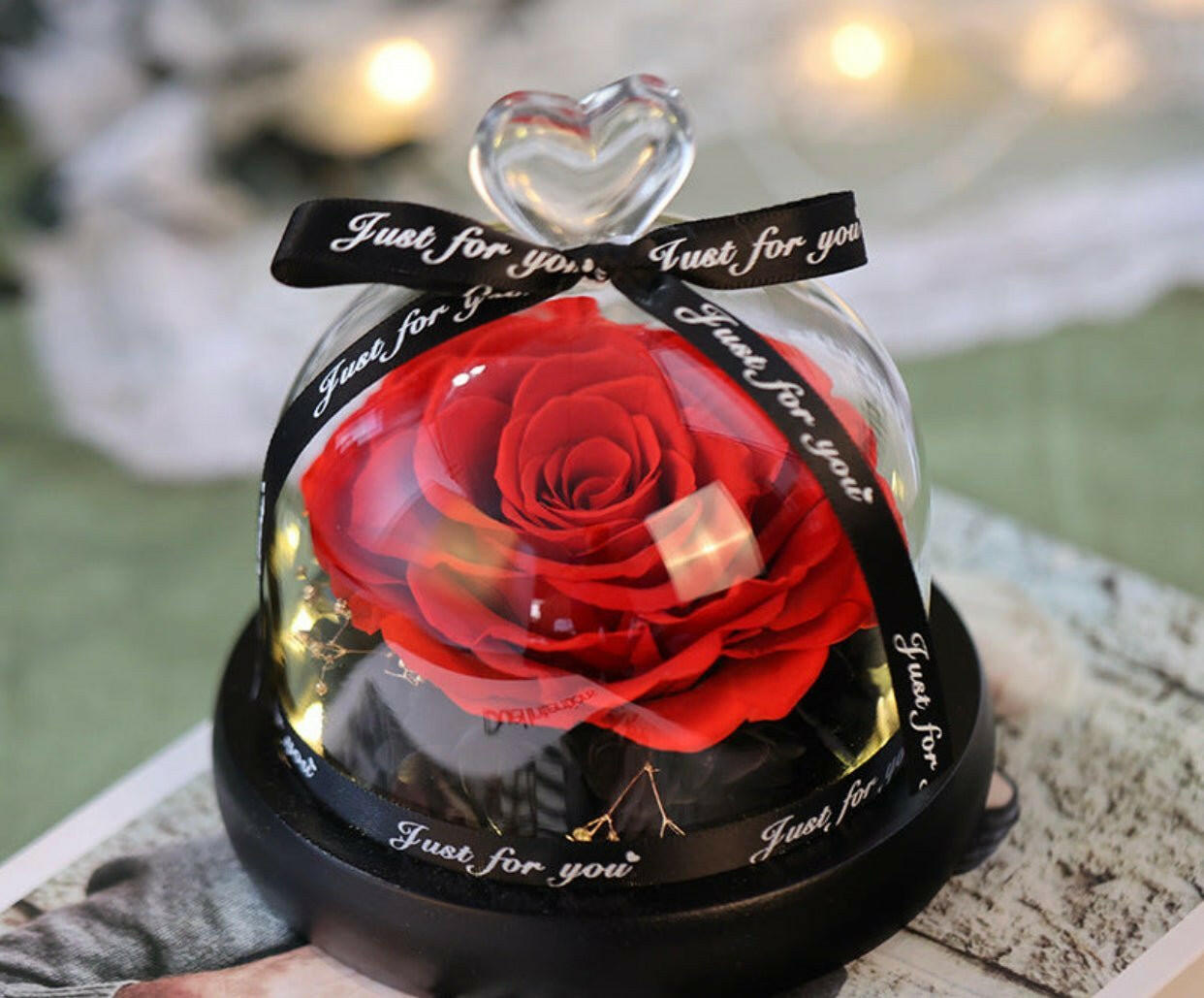 Eternal Flower Glass Cover Gift Box.