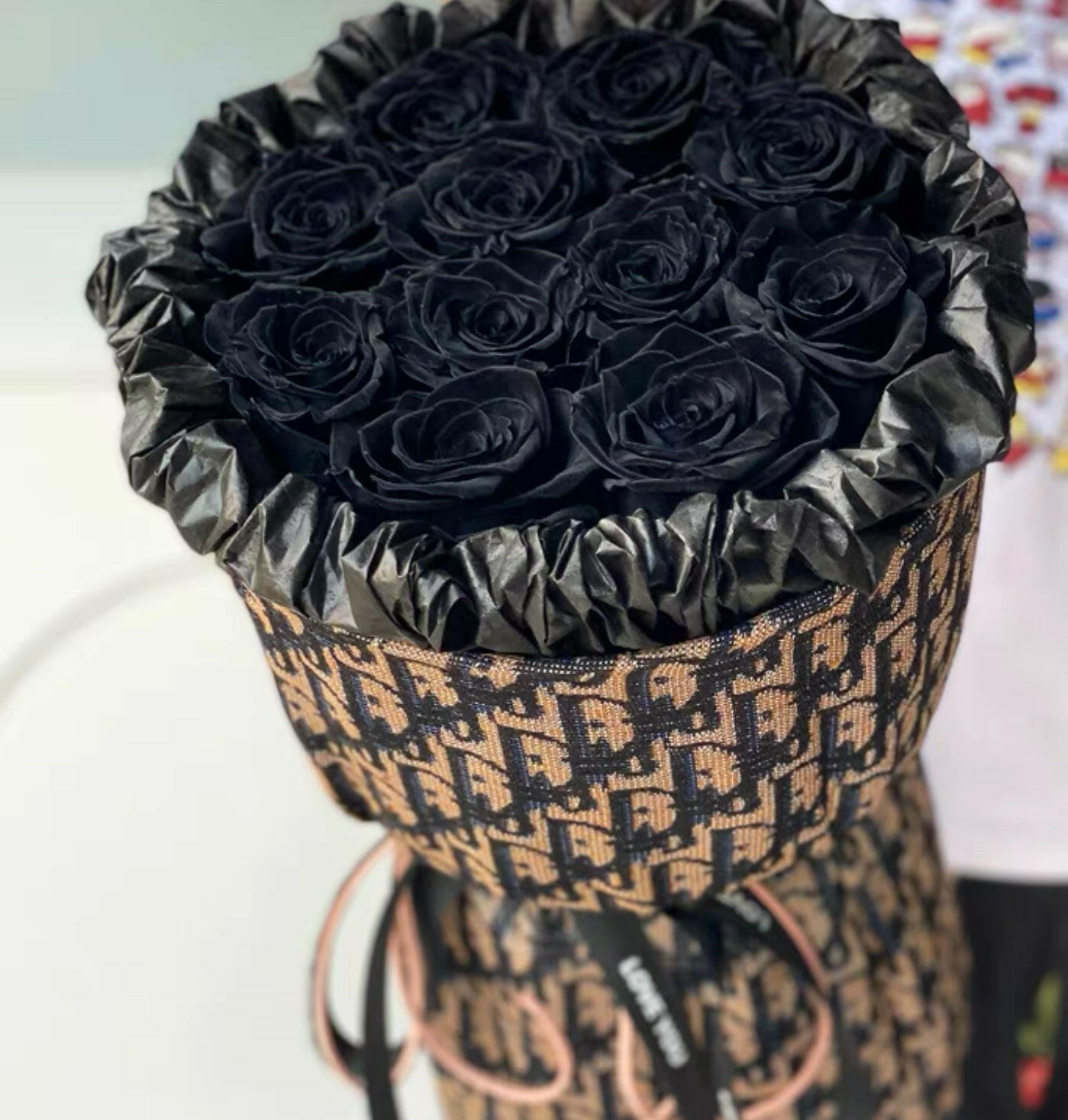 Eternal Flower Rose Bucket with Acrylic Gift Box.