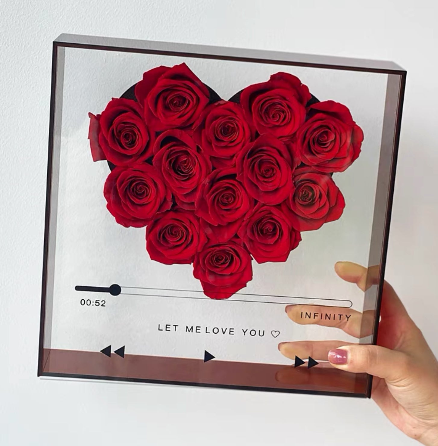 Eternal Flower Rose with Transparent Acrylic Gift Box - Bewell Home