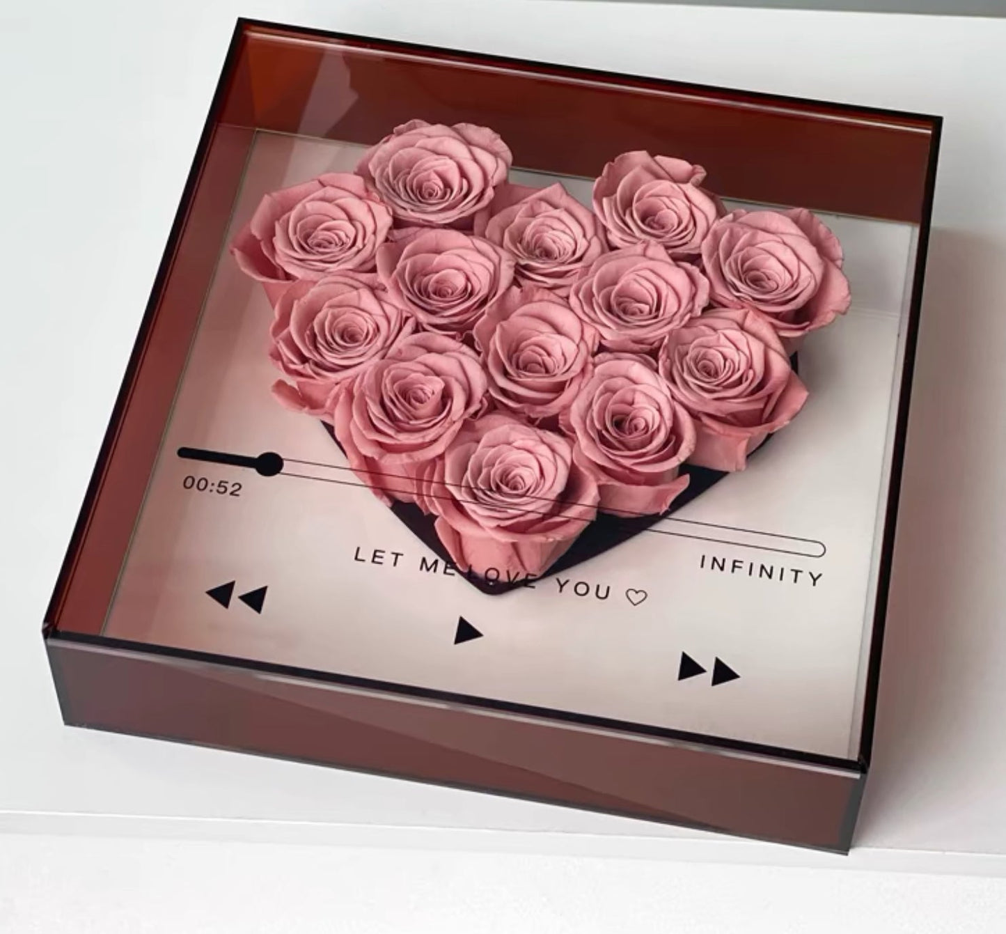 Eternal Flower Rose with Transparent Acrylic Gift Box - Bewell Home