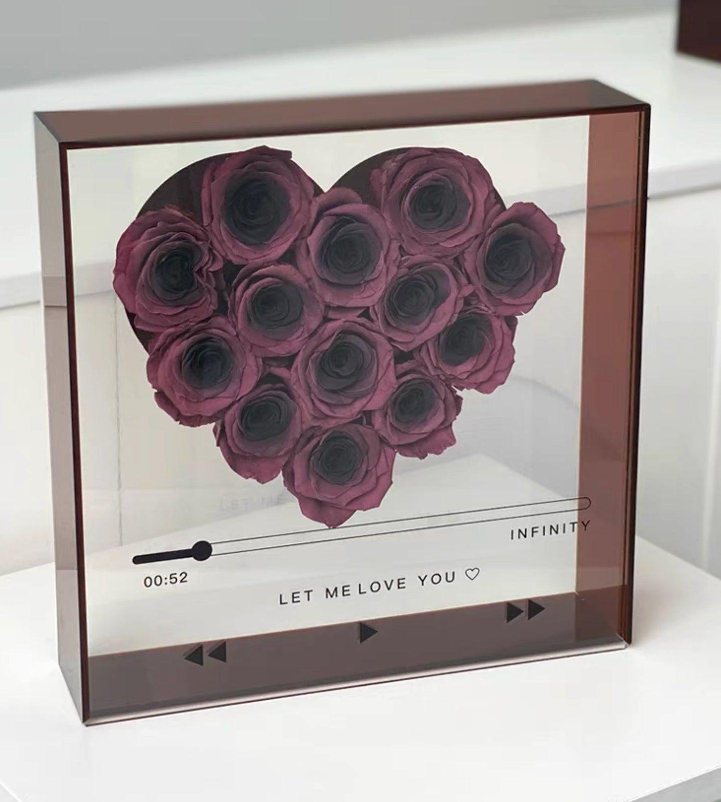 Eternal Flower Rose with Transparent Acrylic Gift Box - Bewell Home