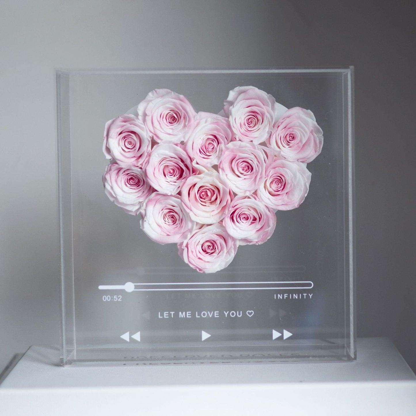 Eternal Flower Rose with Transparent Acrylic Gift Box - Bewell Home