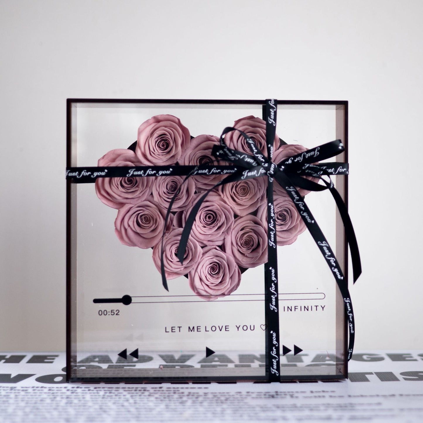 Eternal Flower Rose with Transparent Acrylic Gift Box - Bewell Home