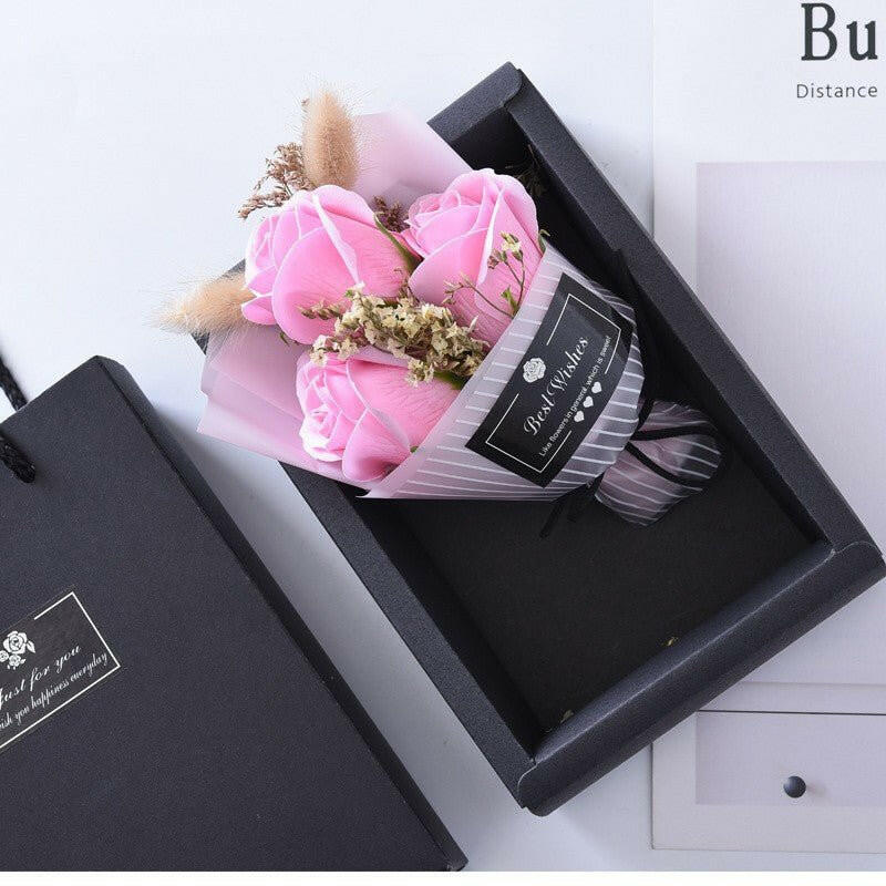 Soap Rose bouquet Gift Box.